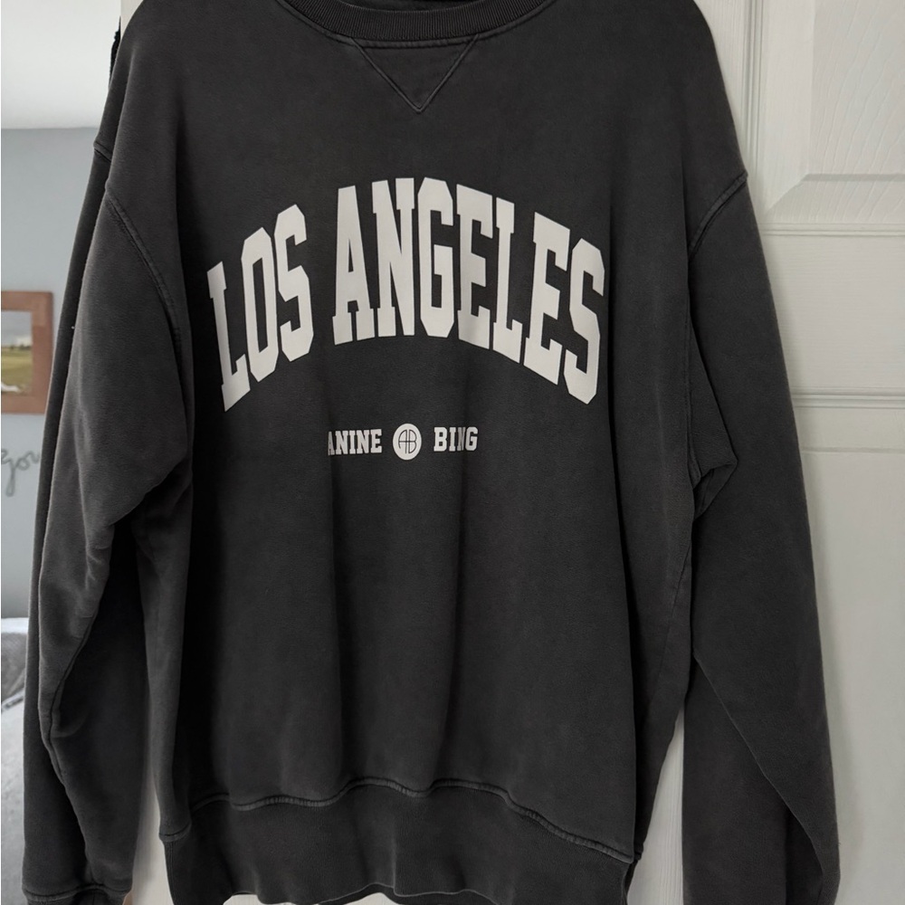 Anine Bing Charcoal Crewneck Sweater